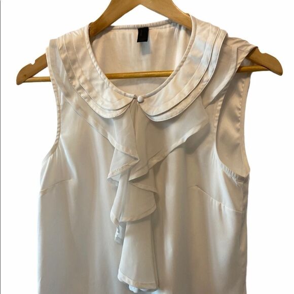 VERO MODA Cream Ruffle Sleeveless Light Top M - Picture 7 of 9